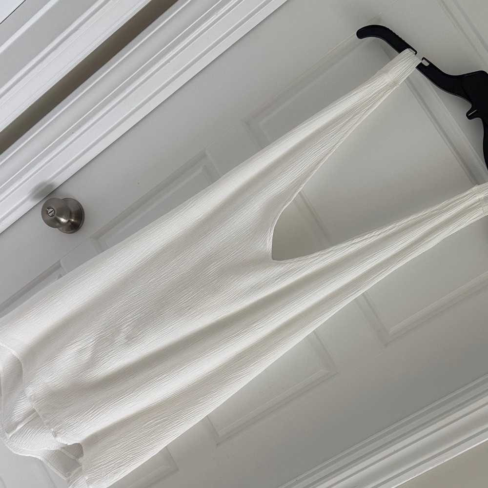 12th Tribe Textured White Halter Top